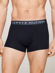 Tommy Hilfiger Blue Blue Waistband Trunks 3 Pack - Image 5 of 7