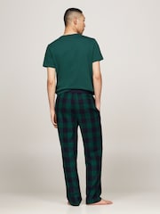 Tommy Hilfiger Green Flannel Joggers - Image 2 of 5