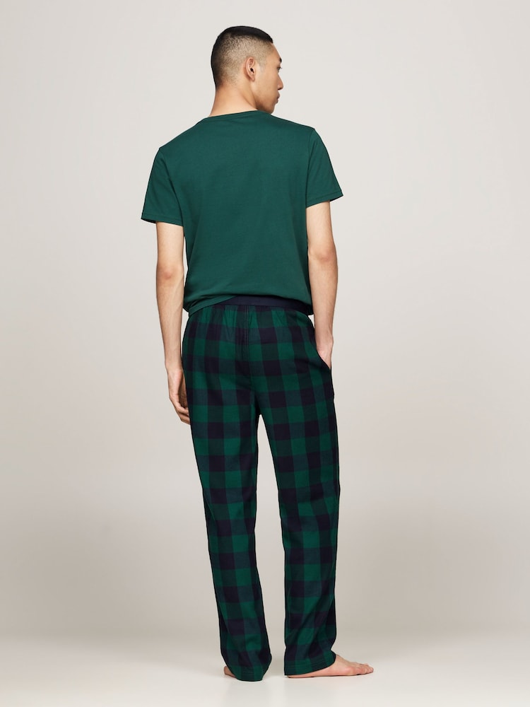 Tommy Hilfiger Green Flannel Joggers - Image 2 of 5