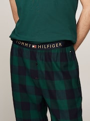 Tommy Hilfiger Green Flannel Joggers - Image 4 of 5
