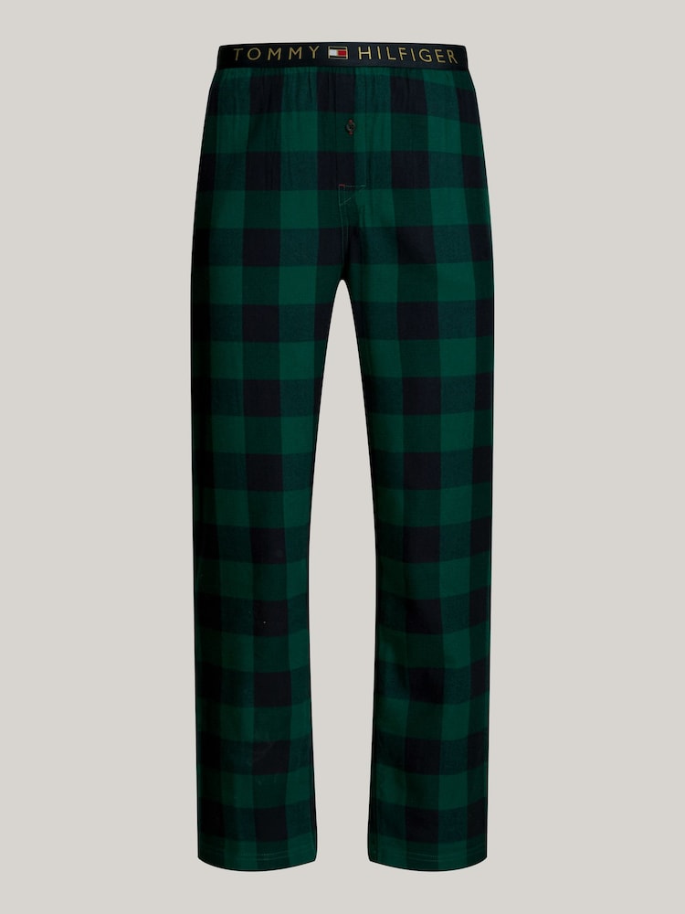 Tommy Hilfiger Green Flannel Joggers - Image 5 of 5