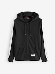 Tommy Hilfiger Black Black Zip Up 100% Cotton Hoodie - Image 4 of 4