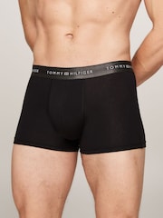 Tommy Hilfiger Grey Signature Essential Waistband Trunks 3 Pack - Image 2 of 6