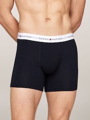 Tommy Hilfiger Red Tommy Hilfiger Blue Signature Essential Trunks 3 Pack - Image 5 of 7