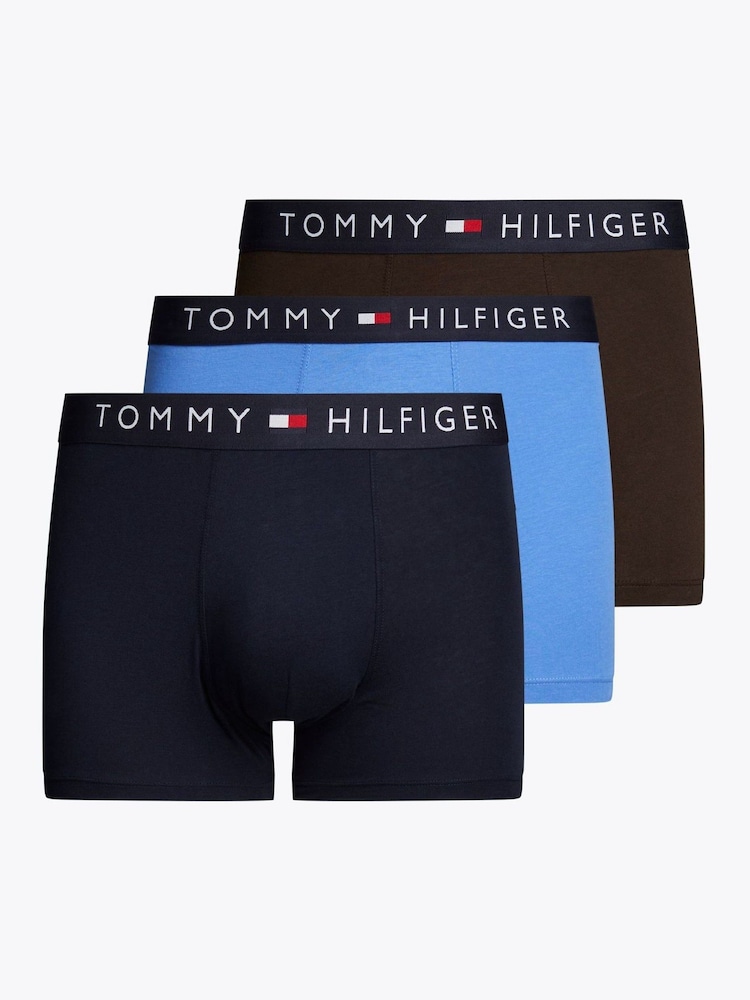 Tommy Hilfiger Natural Trunks 3 Pack - Image 1 of 6 Tommy Hilfiger Natural Trunks 3 Pack - Image 1 of 6