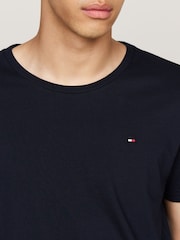 Tommy Hilfiger White Signature Essential Short Sleeved 100% Cotton T-Shirt 3 Pack - Image 7 of 7