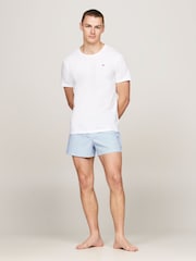 Tommy Hilfiger Grey Signature Essential Short Sleeved 100% Cotton T-Shirt 3 Pack - Image 5 of 7