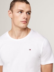 Tommy Hilfiger Grey Signature Essential Short Sleeved 100% Cotton T-Shirt 3 Pack - Image 7 of 7