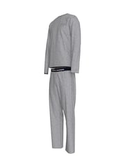 Tommy Hilfiger Grey Long Sleeved Jersey 100% Cotton Pyjamas Set - Image 3 of 5