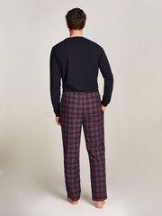 Tommy Hilfiger Blue Long Sleeved Print Flannel Pyjamas Set - Image 2 of 6