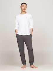 Tommy Hilfiger White Signature Essential Long Sleeve 100% Cotton T-Shirt 3 Pack - Image 3 of 6