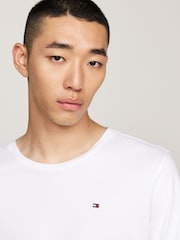 Tommy Hilfiger White Signature Essential Long Sleeve 100% Cotton T-Shirt 3 Pack - Image 4 of 6