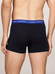 Tommy Hilfiger Blue Signature Essential Waistband Trunks 3 Pack - Image 3 of 7