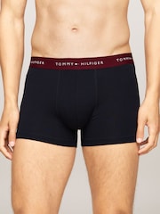 Tommy Hilfiger Blue Signature Essential Waistband Trunks 3 Pack - Image 5 of 7
