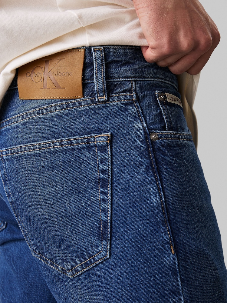 Calvin Klein Blue Slim Fit Straight Jeans - Image 4 of 4