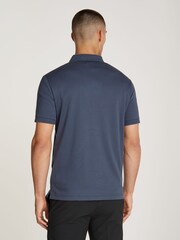 Calvin Klein Blue Slim Fit Liquid Touch Polo Shirt - Image 2 of 4