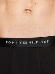 Tommy Hilfiger Black Signature Essential Waistband Trunks 3 Pack - Image 5 of 6