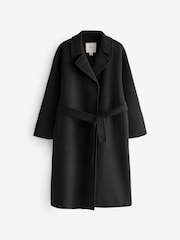 Calvin Klein Black Wool Long Wrap Coat - Image 5 of 5