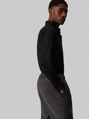 Calvin Klein Black Slim Fit Poplin Stretch Shirt - Image 2 of 5