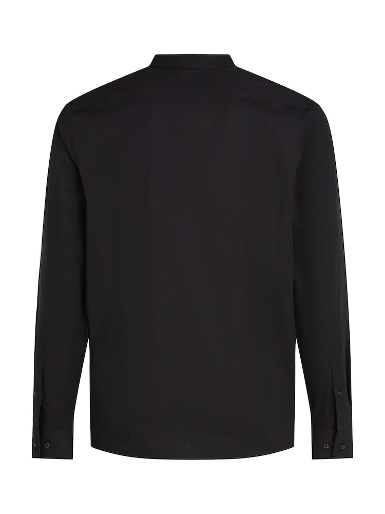 Calvin Klein Black Slim Fit Poplin Stretch Shirt - Image 5 of 5