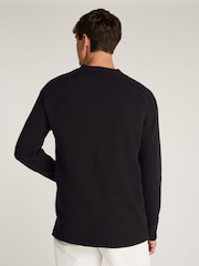 Calvin Klein Black Chenille Monologo Jumper - Image 3 of 6