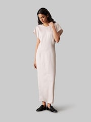 Calvin Klein Knöchelkleid aus strukturiertem Satin - Bild 1 von 4