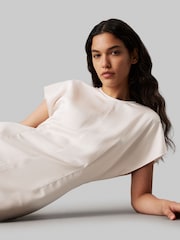 Calvin Klein Knöchelkleid aus strukturiertem Satin - Bild 4 von 4