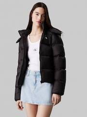 Calvin Klein Black Down Short Puffer Jacket - Image 1 of 4