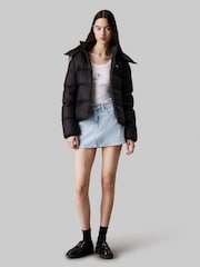 Calvin Klein Black Down Short Puffer Jacket - Image 2 of 4