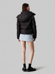 Calvin Klein Black Down Short Puffer Jacket - Image 3 of 4