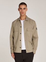 Calvin Klein Natural Button Down Overshirt - Image 1 of 6
