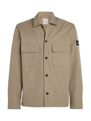 Calvin Klein Natural Button Down Overshirt - Image 4 of 6