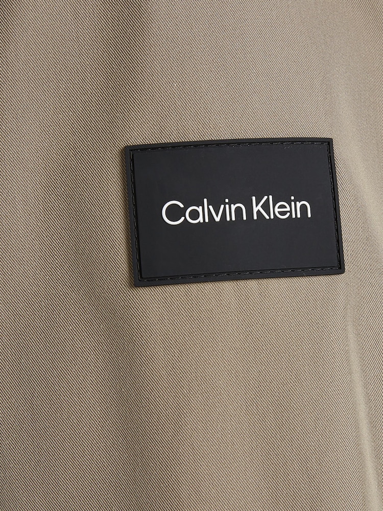 Calvin Klein Natural Button Down Overshirt - Image 6 of 6