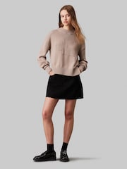 Natural - Jersey holgado con diseño intarsia de Calvin Klein - Imagen 3 de 4