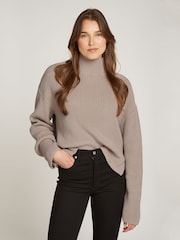 Jersey de cuello vuelto con etiqueta tejida de Calvin Klein - Imagen 1 de 6