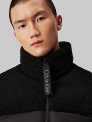 Calvin Klein Black Sherpa Puffer Jacket - Image 4 of 4