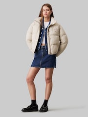 Calvin Klein Natural Chenille Monologo Puffer Jacket - Image 3 of 4