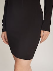 Calvin Klein Black Sculpted Long-Sleeved Sweater Dress - Image 2 of 5