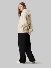 Calvin Klein Natural Woven Label Peached Hoodie - Image 3 of 4