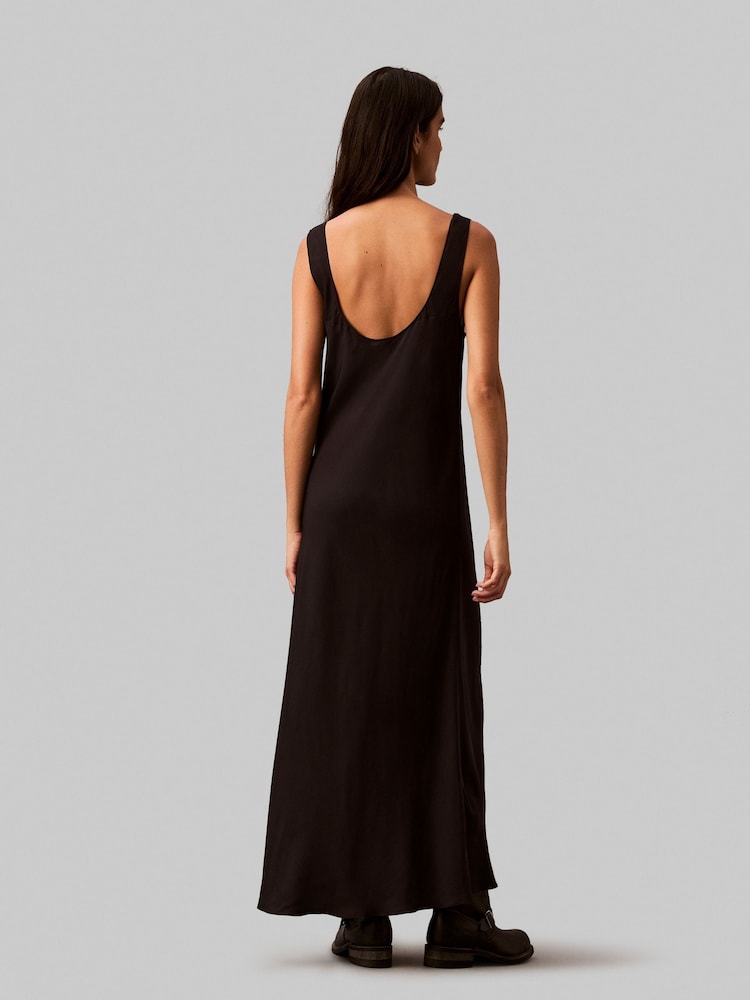 Calvin Klein Black Slip Dress - Image 2 of 6