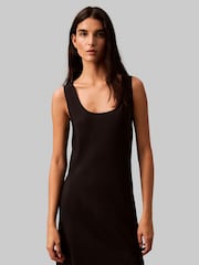 Calvin Klein Black Slip Dress - Image 3 of 6