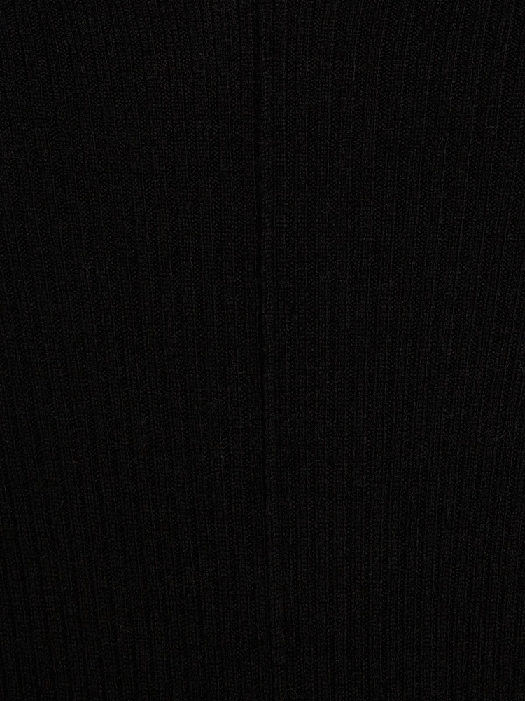 Calvin Klein Black Soft Rib V-Neck Midi Dress - Image 7 of 7