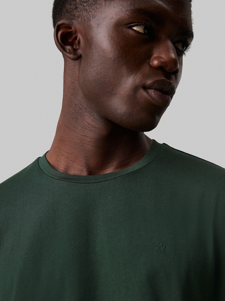 Calvin Klein Blue Liquid Touch T-Shirt - Image 4 of 4