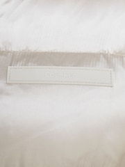 Calvin Klein Grey Padded Satin Drawstring Coat - Image 5 of 5