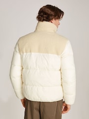 Calvin Klein White Sherpa Puffer Jacket - Image 2 of 6