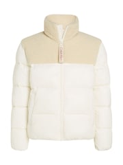 Calvin Klein White Sherpa Puffer Jacket - Image 4 of 6