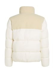 Calvin Klein White Sherpa Puffer Jacket - Image 5 of 6