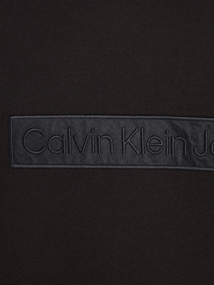 Calvin Klein Black 100% Cotton Embroidered Box T-Shirt - Image 6 of 6 Calvin Klein Black 100% Cotton Embroidered Box T-Shirt - Image 6 of 6