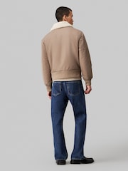 Calvin Klein Natural Sherpa Aviator Jacket - Image 2 of 4