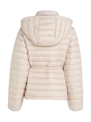 Calvin Klein Grey Padded Smocking Jacket - Image 6 of 7
